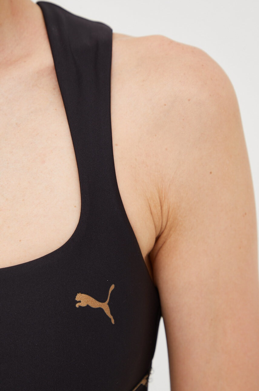 Puma Спортен сутиен Deco Glam в черно - Pepit.bg