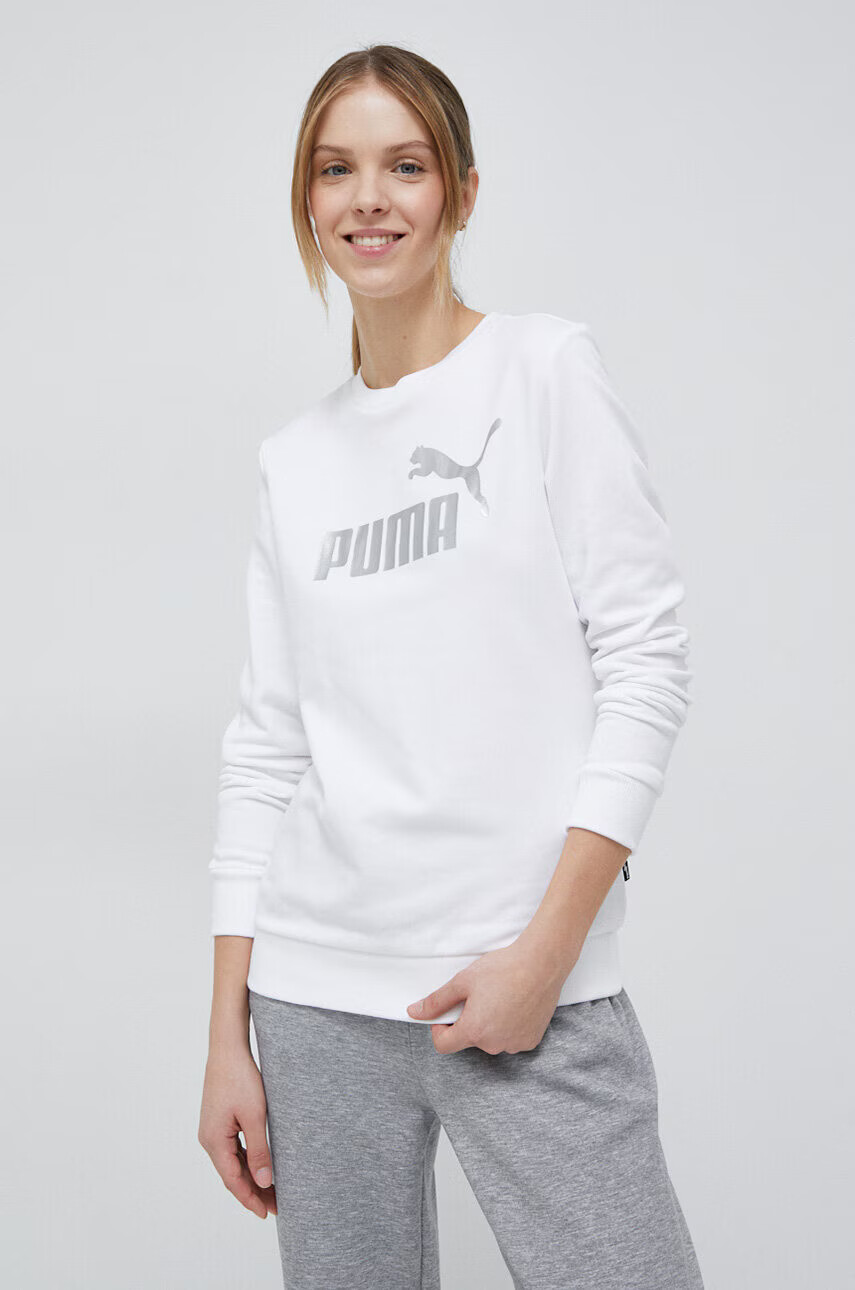Puma Суичър в бяло с десен - Pepit.bg