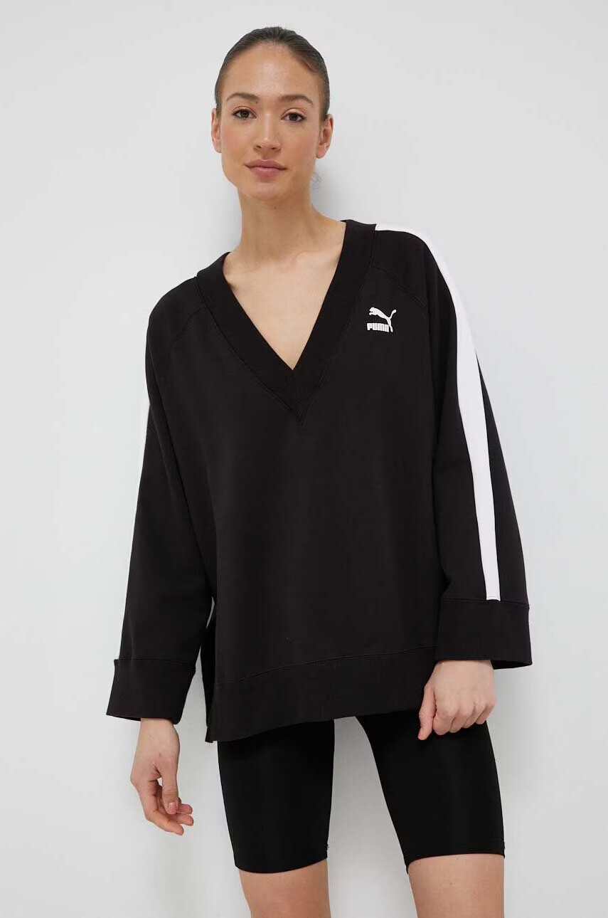 Puma Суичър в черно с десен - Pepit.bg