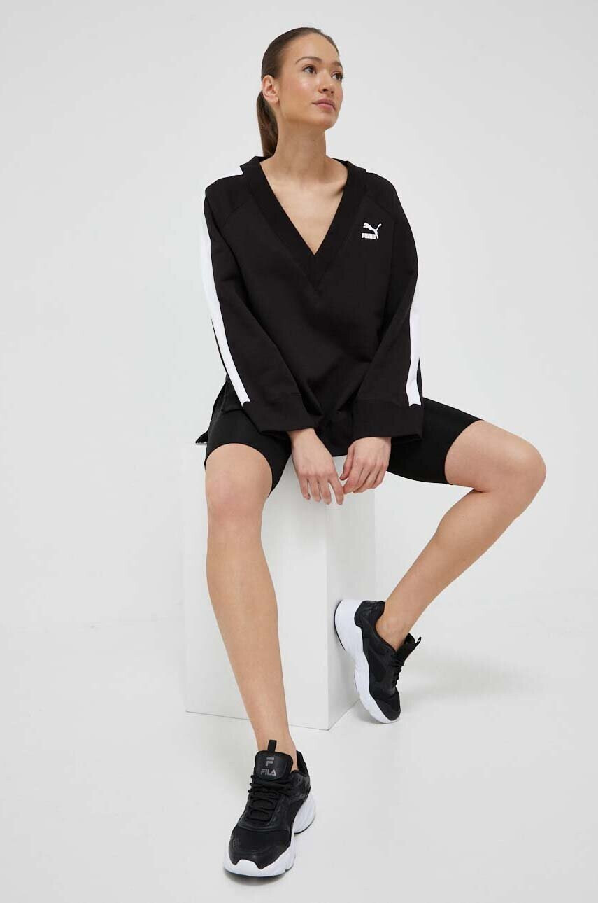 Puma Суичър в черно с десен - Pepit.bg