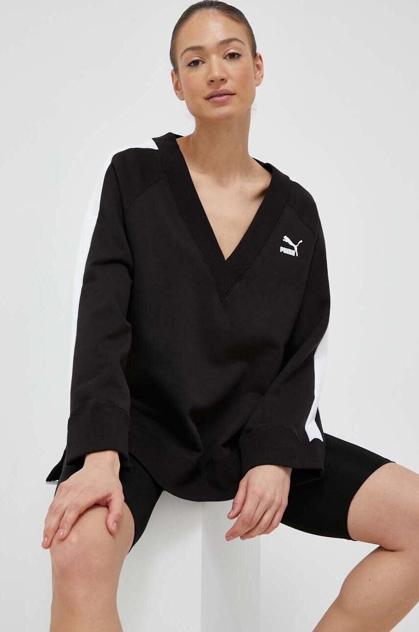 Puma Суичър в черно с десен - Pepit.bg