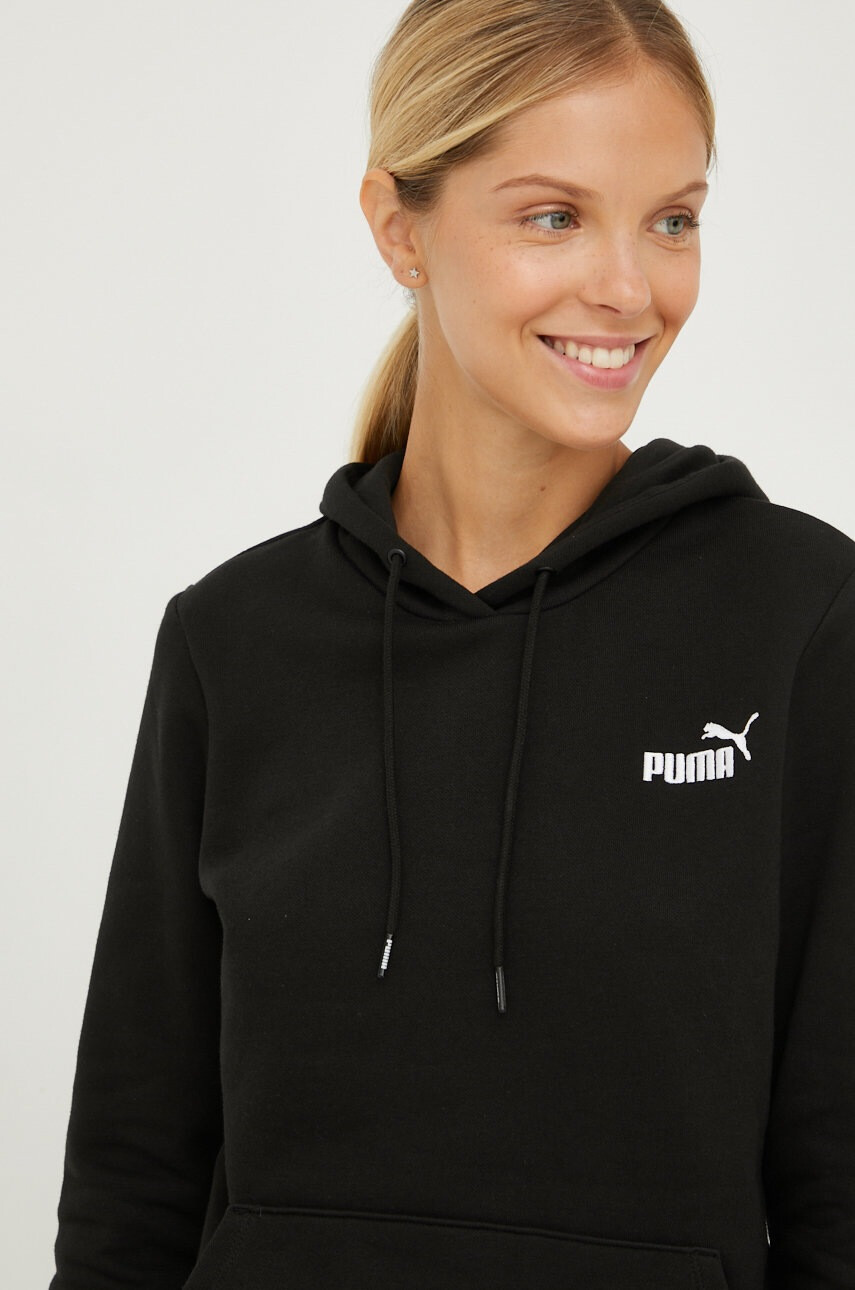 Puma Суичър в черно с изчистен дизайн - Pepit.bg