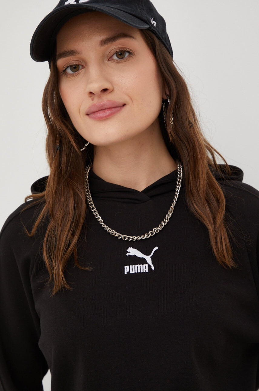 Puma Суичър в черно с изчистен дизайн - Pepit.bg