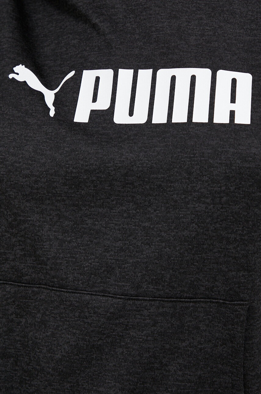 Puma Суичър за трениране Fit Tech в черно с качулка с десен - Pepit.bg