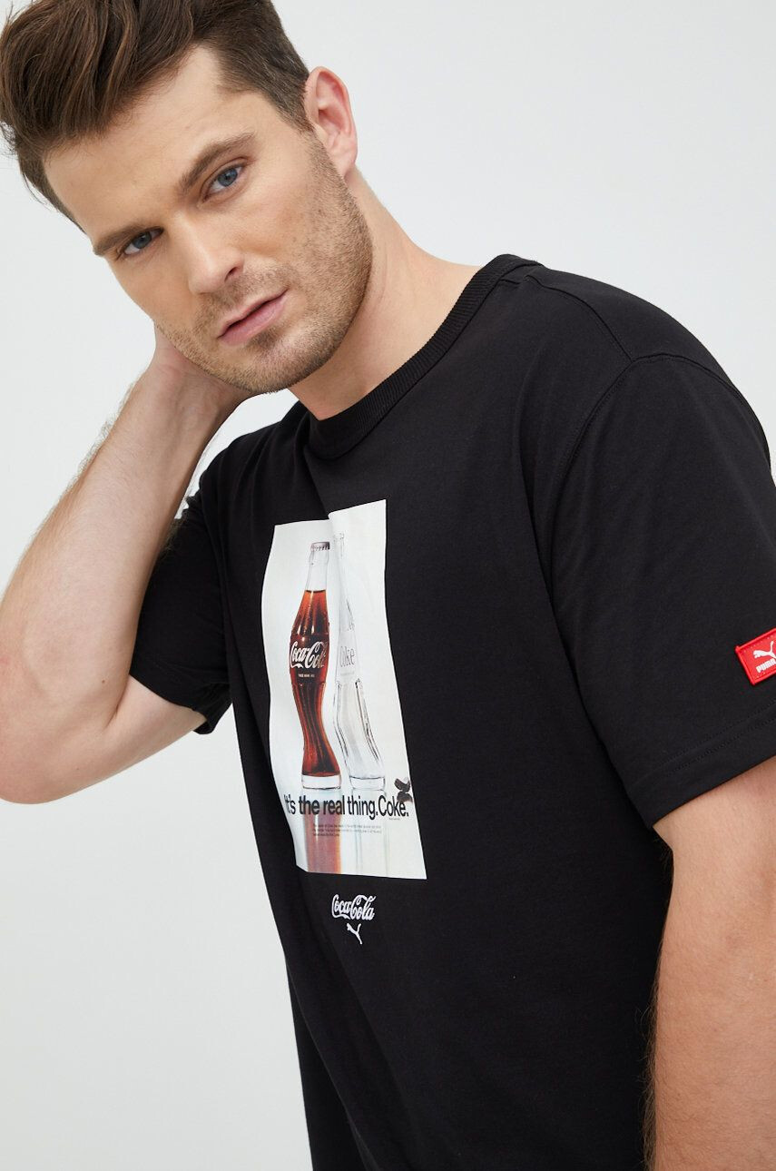 Puma Тениска X Coca Cola в черно с принт - Pepit.bg