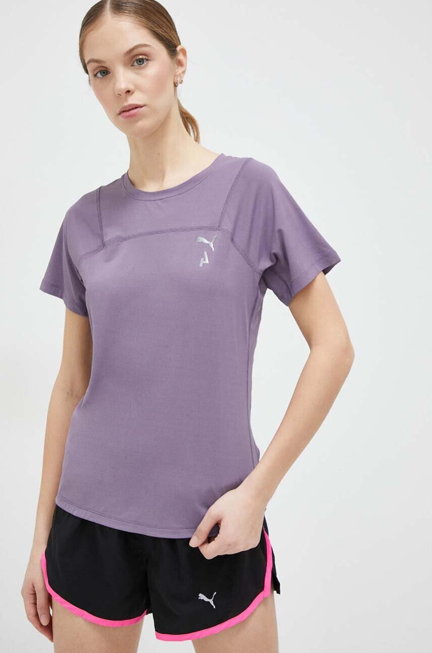 Puma Тениска за бягане Seasons в лилаво - Pepit.bg
