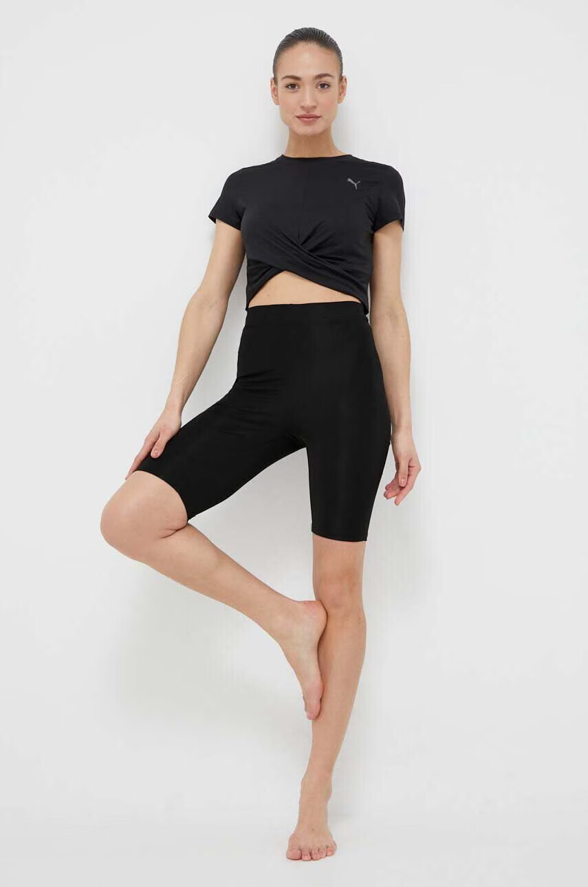 Puma Тениска за йога Studio Yogini Lite Twist в черно - Pepit.bg