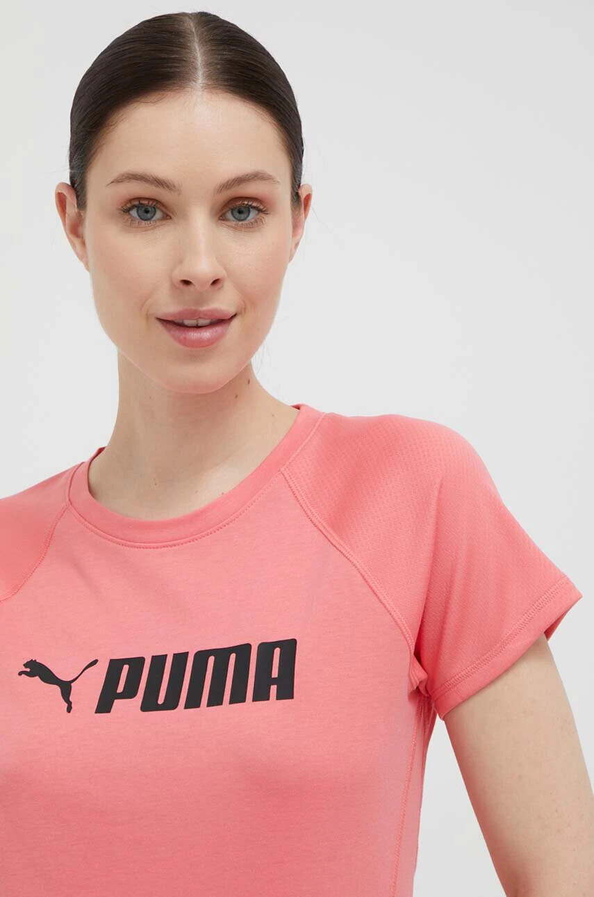 Puma Тениска за трениране Fit Logo в розово - Pepit.bg