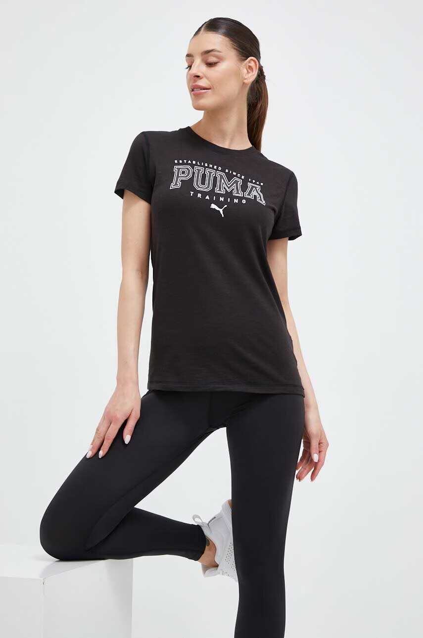 Puma Тениска за трениране Graphic Tee Fit в черно - Pepit.bg