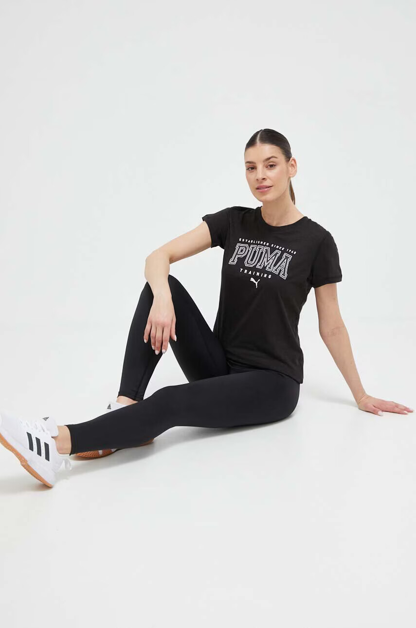Puma Тениска за трениране Graphic Tee Fit в черно - Pepit.bg