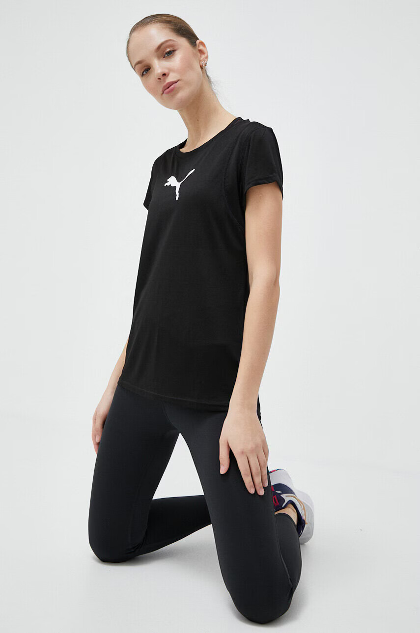 Puma Тениска за трениране Train All Day в черно - Pepit.bg