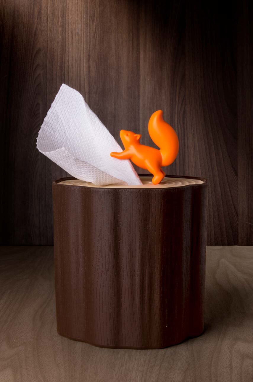 Qualy Дозатор за тоалетна хартия Squirrel Tissue Log - Pepit.bg
