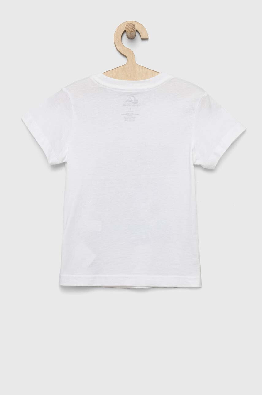 Quiksilver Детска памучна тениска в бяло с принт - Pepit.bg