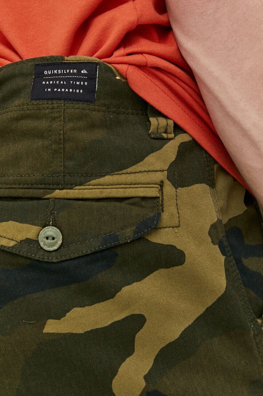 Quiksilver Памучен къс панталон в зелено - Pepit.bg