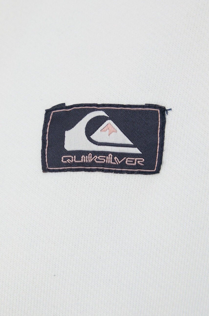 Quiksilver Памучен суичър дамска в бяло с принт - Pepit.bg