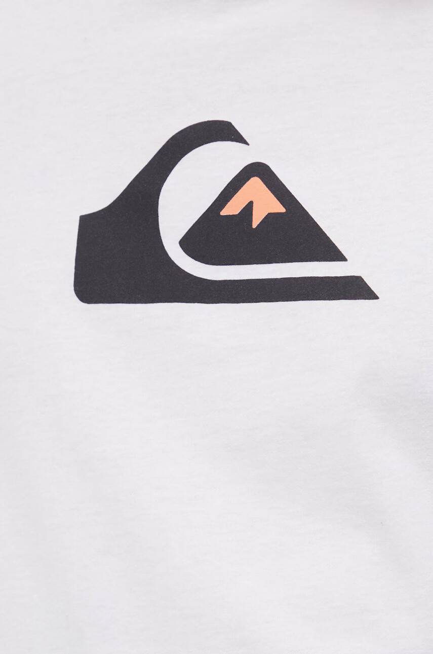 Quiksilver Памучна тениска в бяло с принт - Pepit.bg