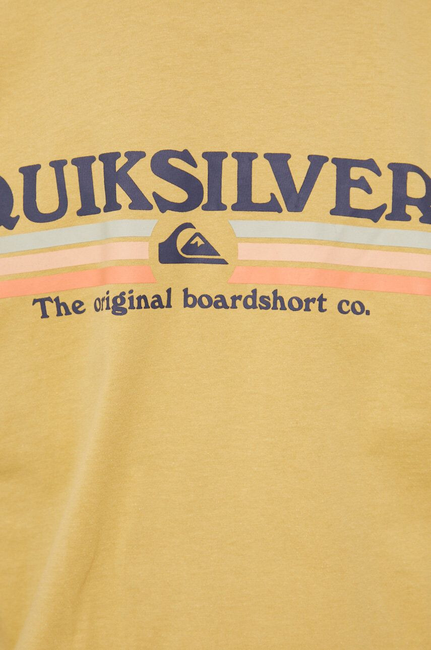 Quiksilver Памучна тениска в бяло с принт - Pepit.bg