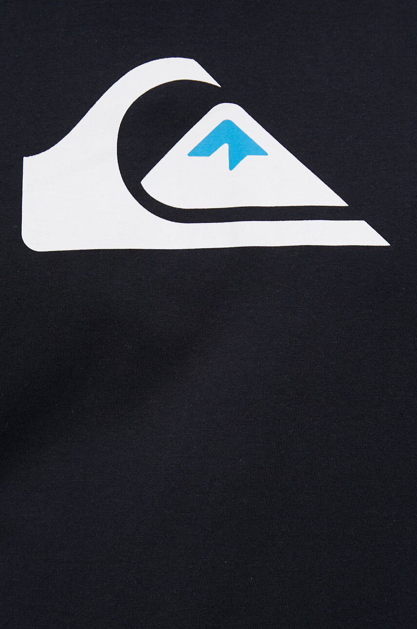 Quiksilver Памучна тениска в черно с принт - Pepit.bg