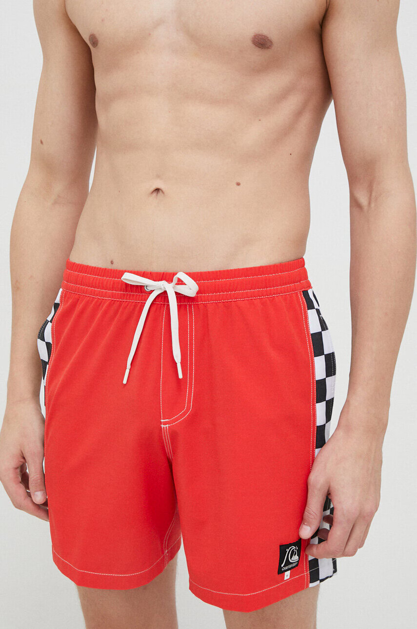 Quiksilver Плувни шорти в червено - Pepit.bg