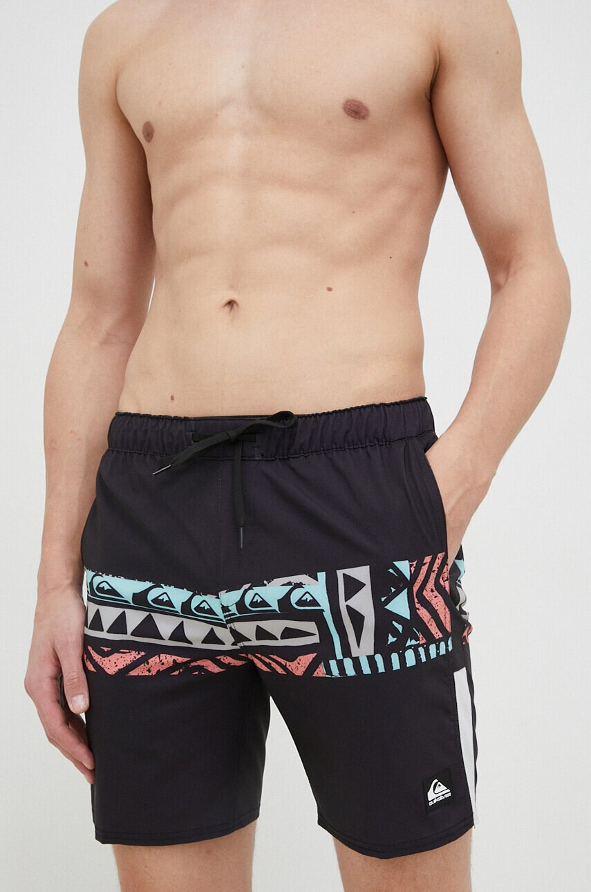 Quiksilver Плувни шорти в черно - Pepit.bg