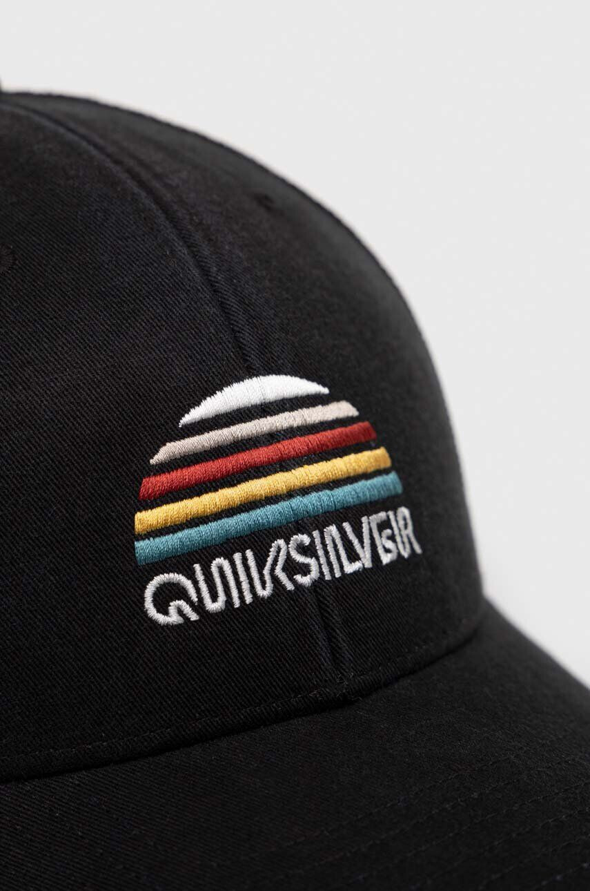 Quiksilver Шапка с козирка в черно с апликация - Pepit.bg