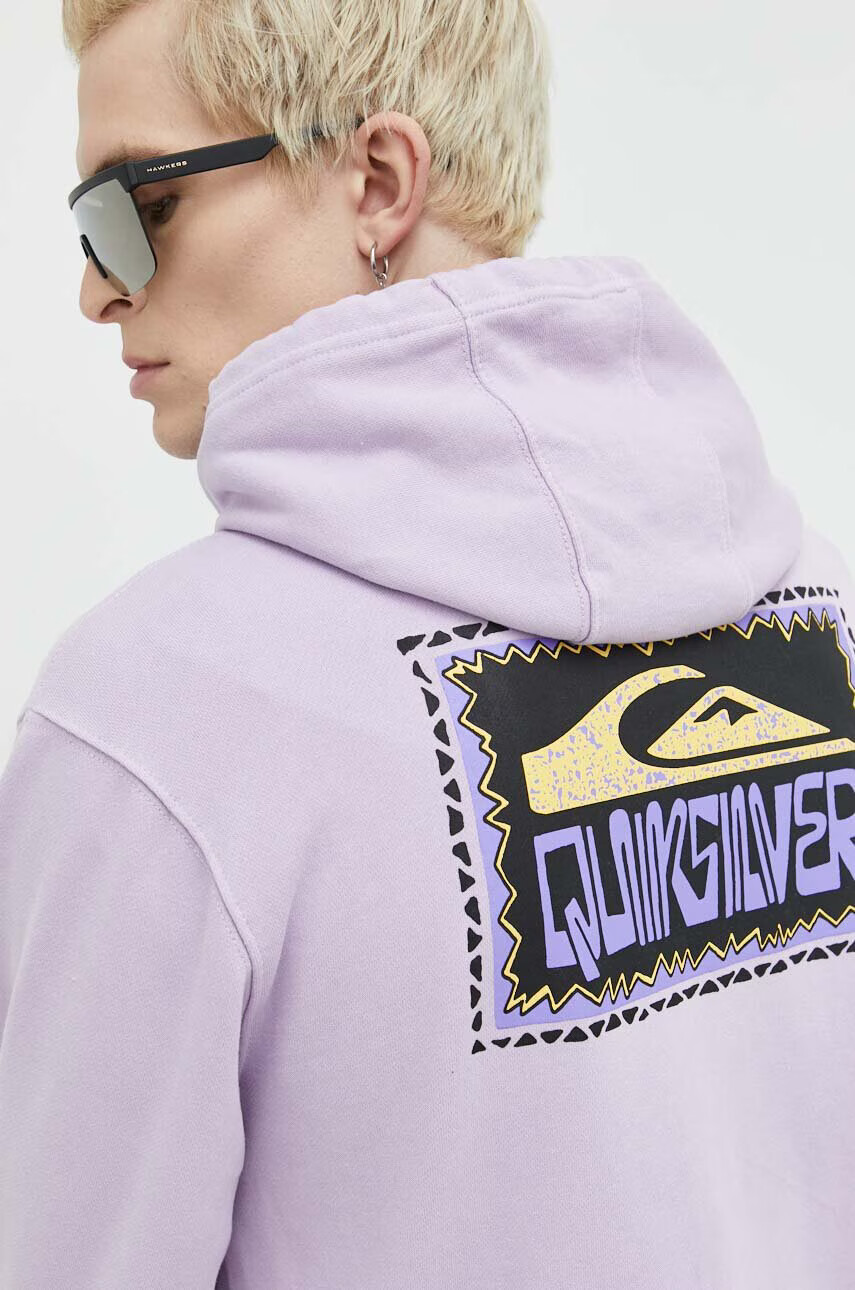 Quiksilver Суичър в лилаво с качулка с принт - Pepit.bg