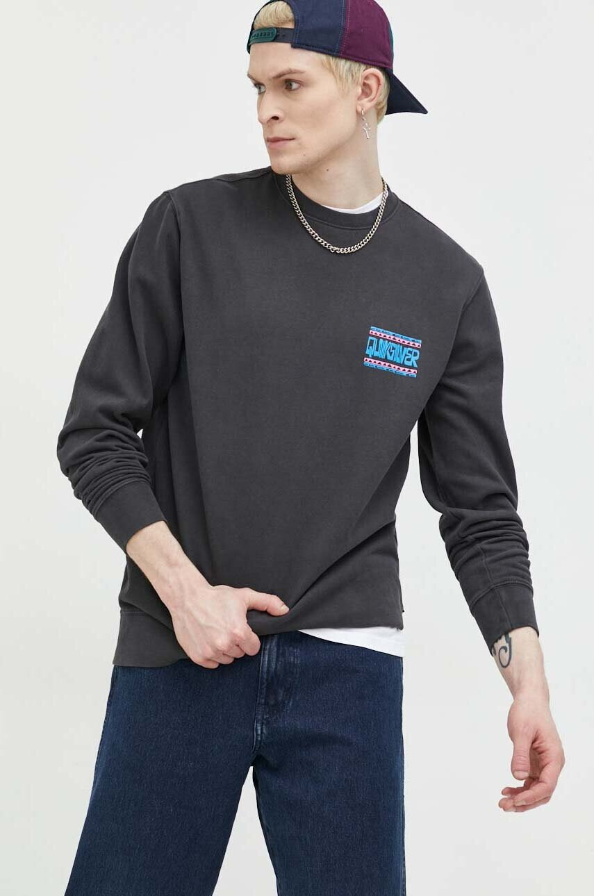 Quiksilver Суичър в сиво с принт - Pepit.bg