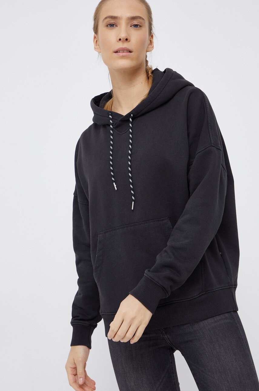 Quiksilver Суичър дамски в черно с принт - Pepit.bg