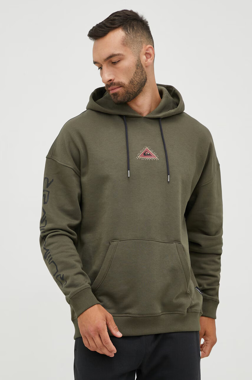 Quiksilver Суичър в зелено с принт - Pepit.bg