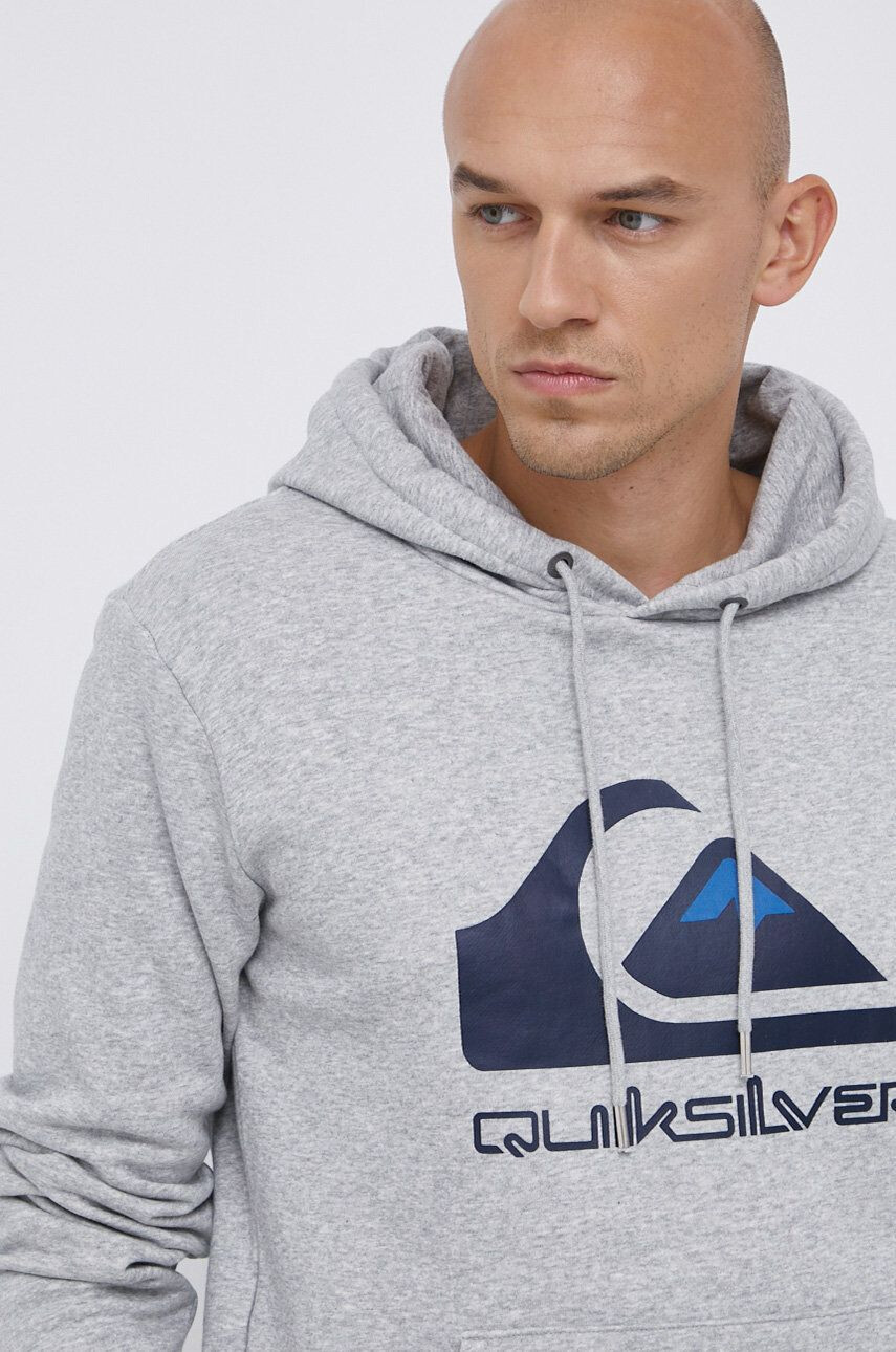 Quiksilver Суичър мъжки в сиво с принт - Pepit.bg