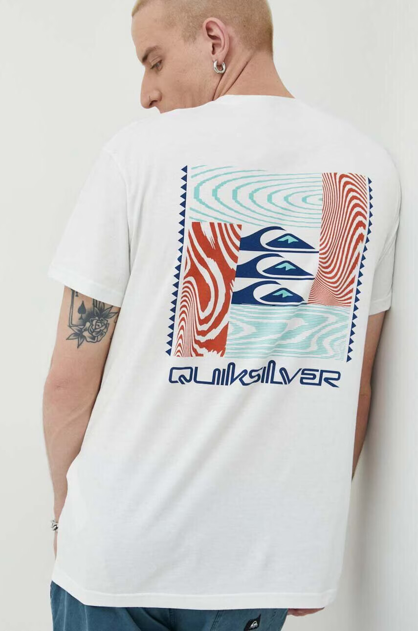 Quiksilver Тениска в синьо с принт - Pepit.bg