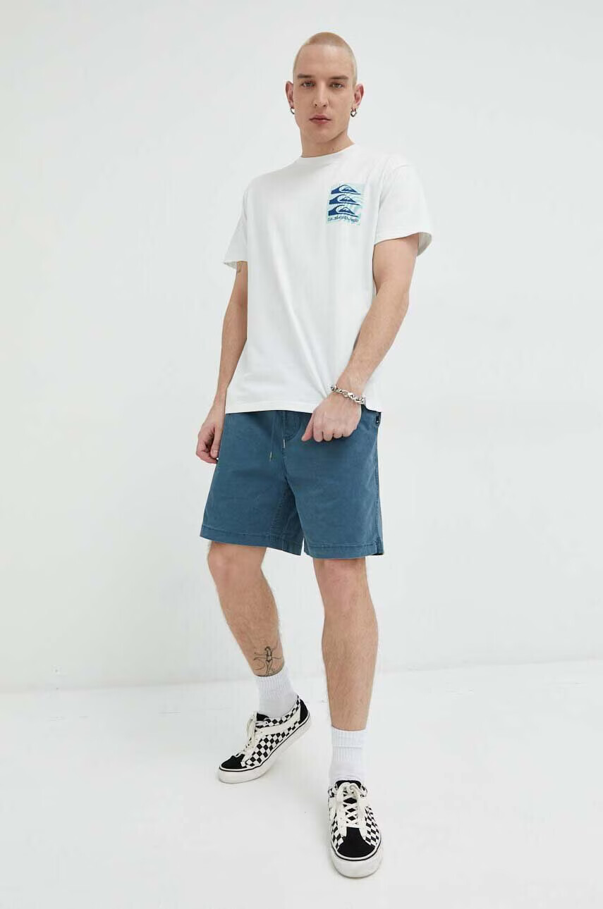 Quiksilver Тениска в синьо с принт - Pepit.bg