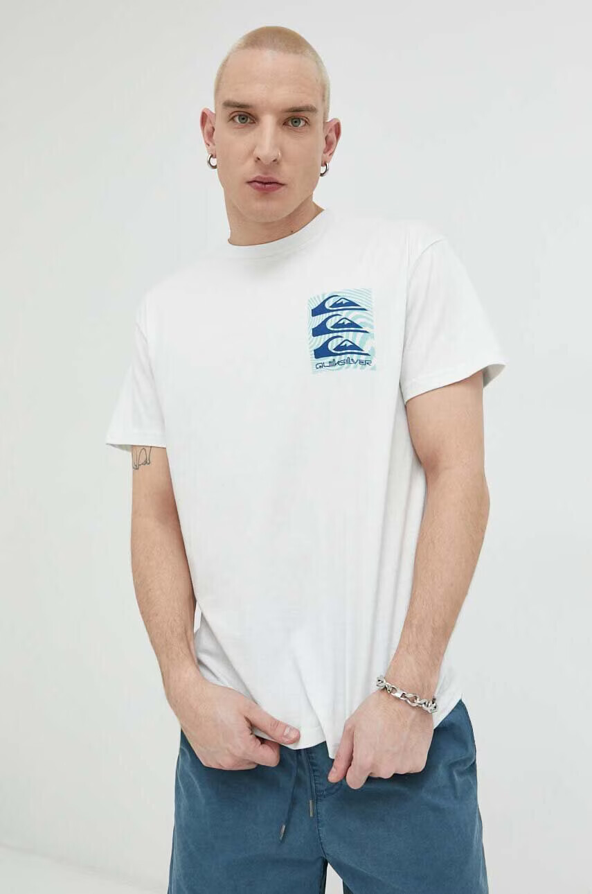 Quiksilver Тениска в синьо с принт - Pepit.bg