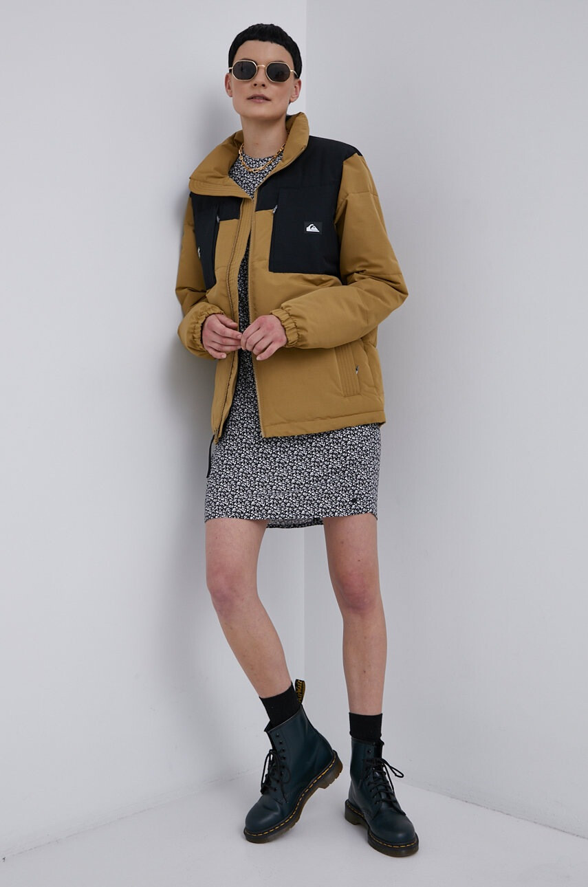 Quiksilver Яке дамско в зелено със зимна изолация - Pepit.bg