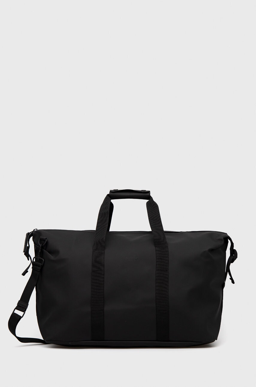 Rains Чанта 13200 Weekend Bag в черно - Pepit.bg
