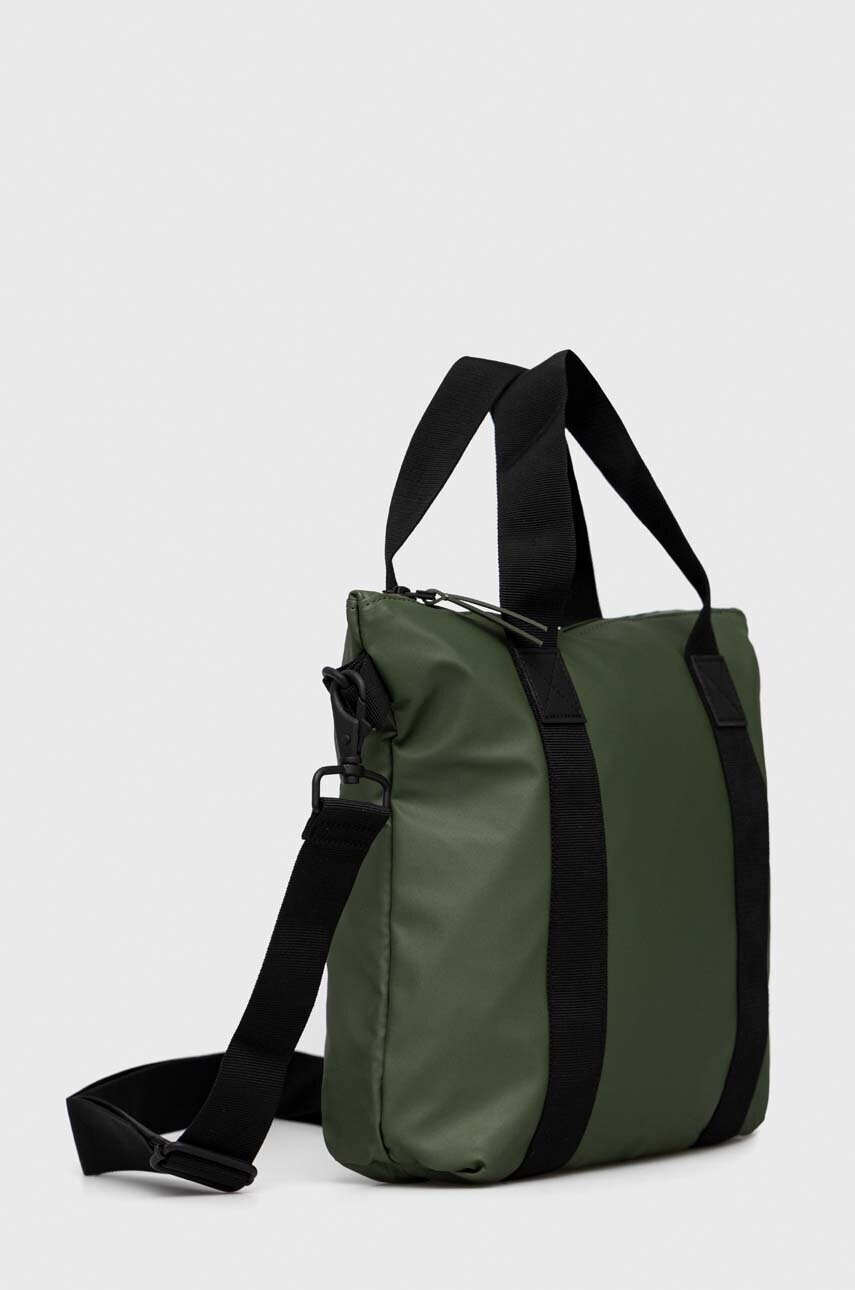 Rains Чанта през рамо 13920 Tote Bag Mini в зелено - Pepit.bg
