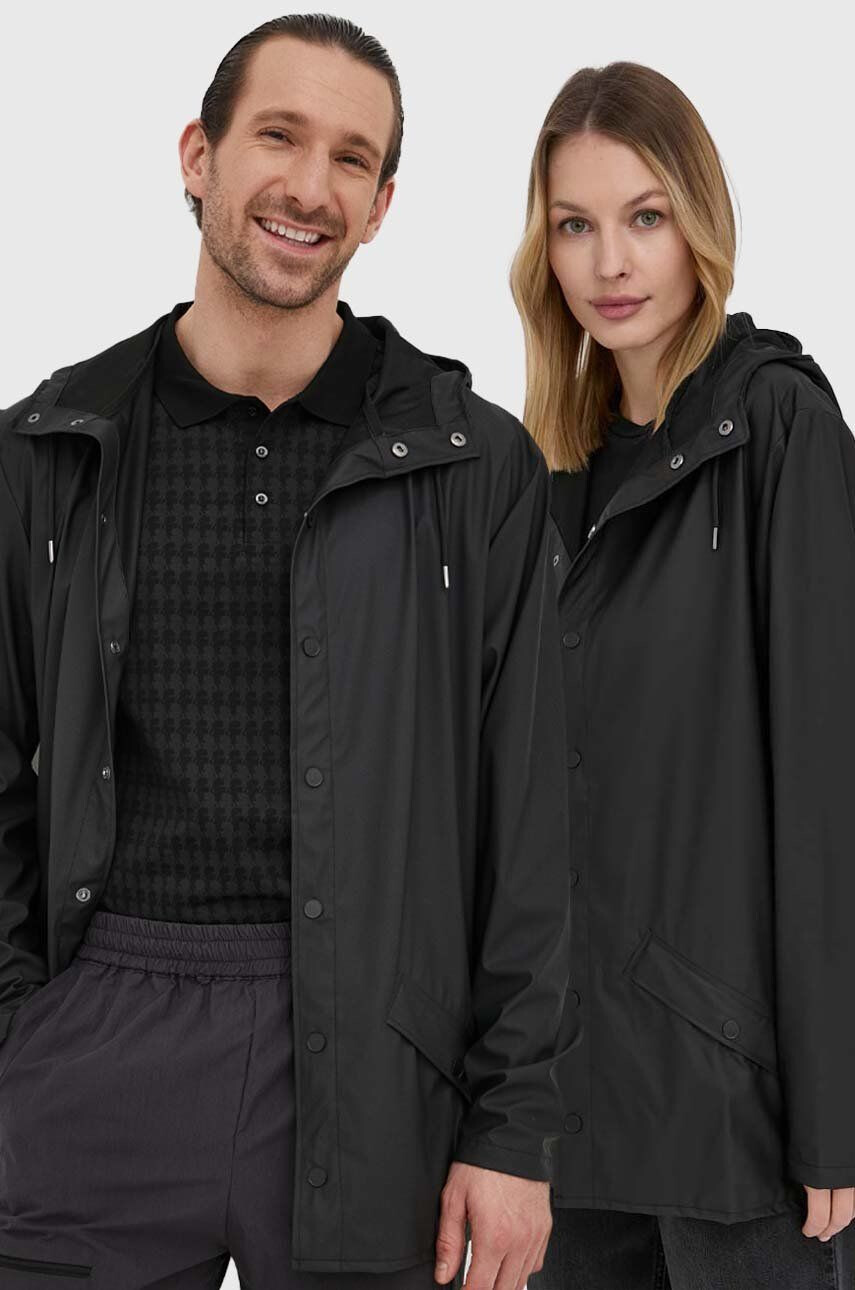 Rains Яке 12010 Jacket в черно с преходна изолация - Pepit.bg