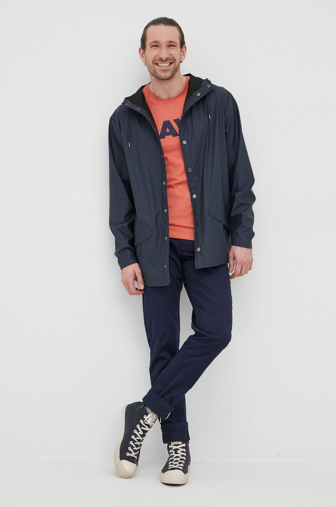 Rains Яке 12010 Jacket в тъмносиньо с преходна изолация - Pepit.bg