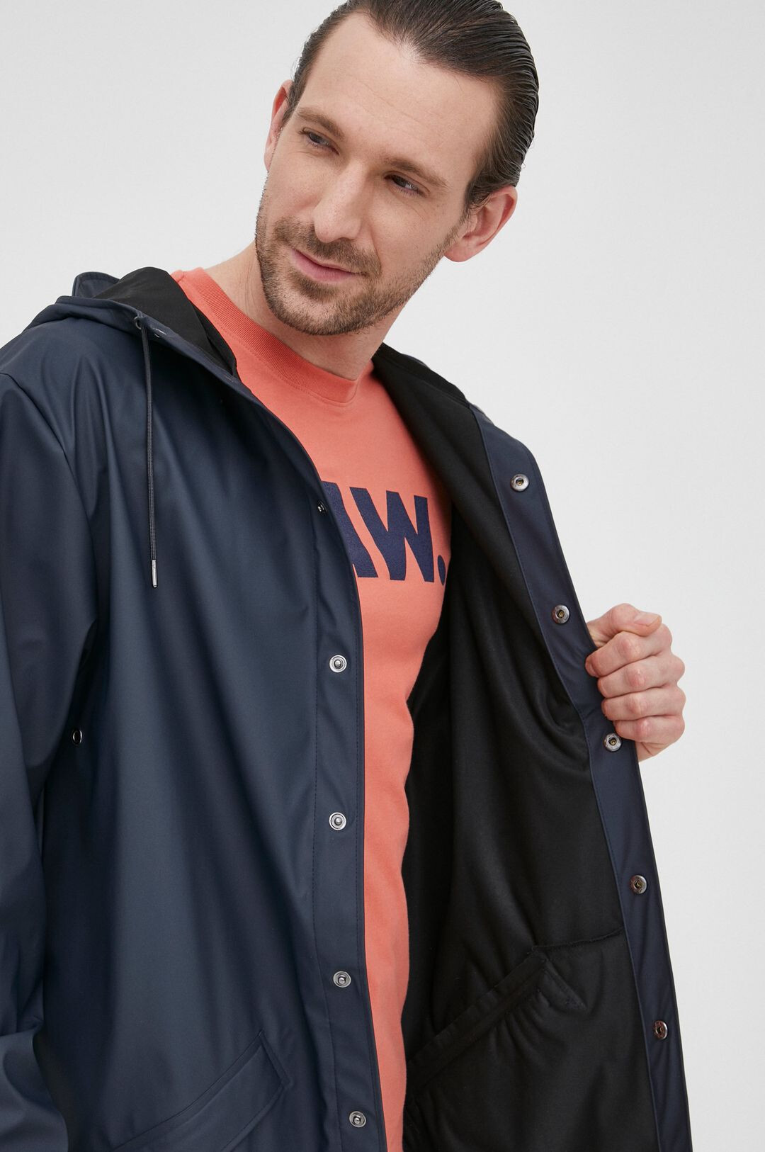 Rains Яке 12010 Jacket в тъмносиньо с преходна изолация - Pepit.bg