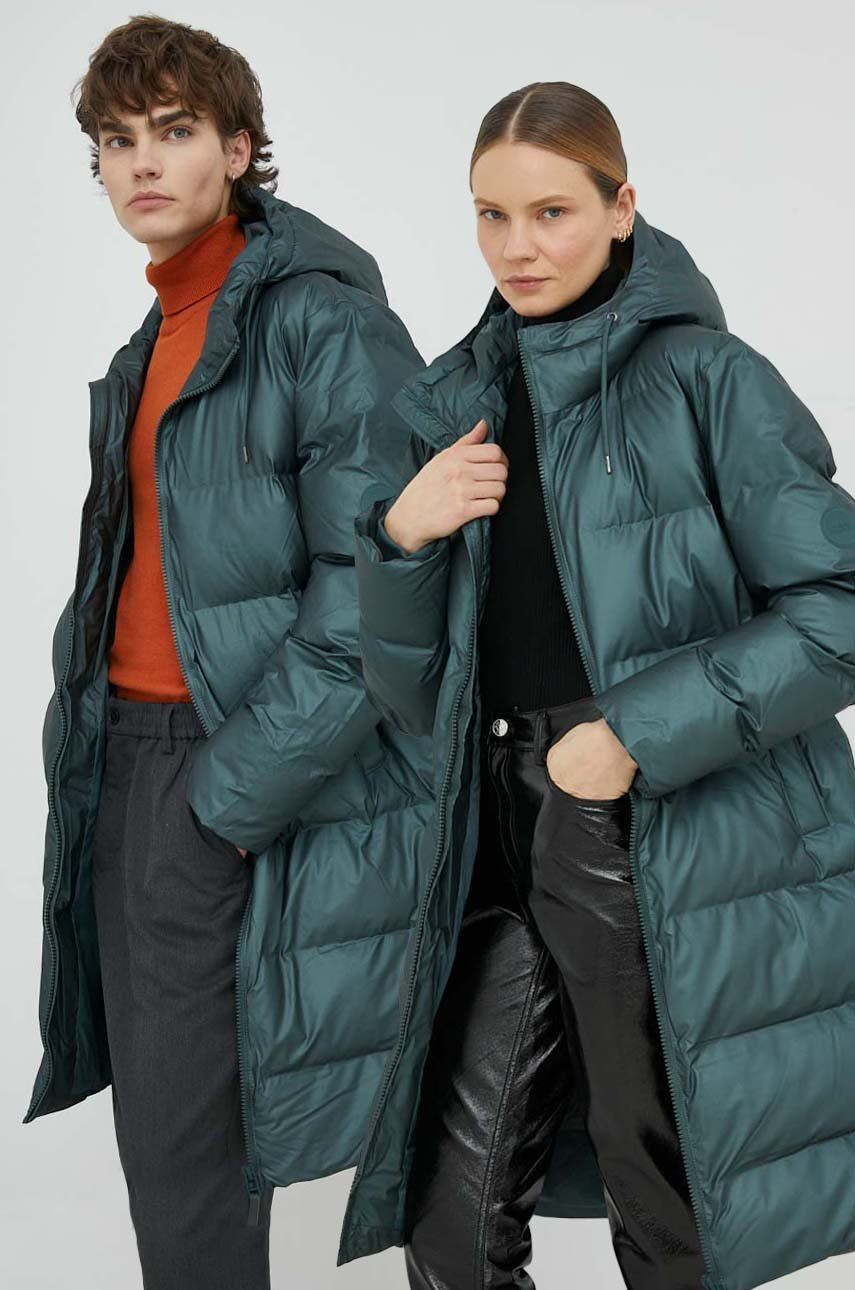 Rains Яке 15070 long puffer jacket - Pepit.bg