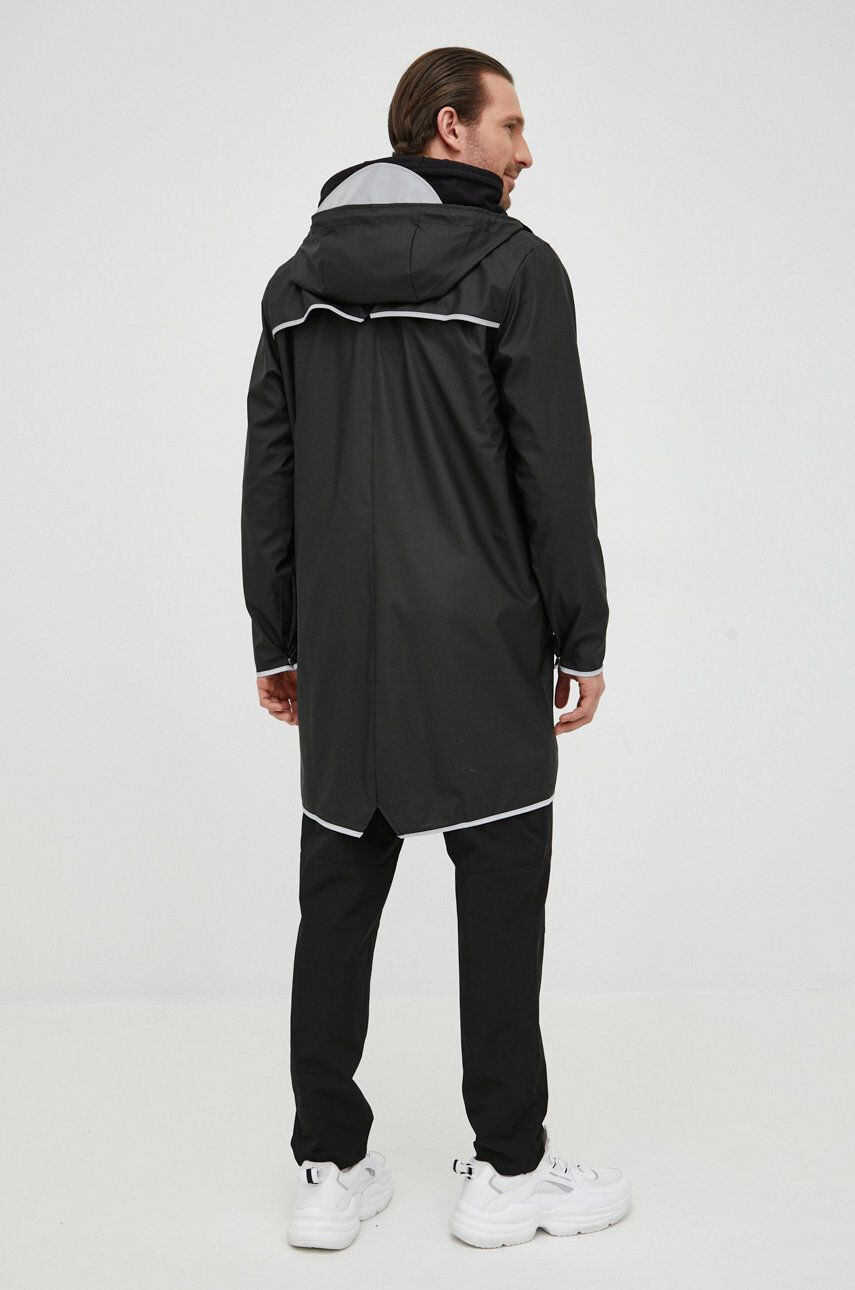 Rains Яке 18540 Long Jacket Reflective в черно с преходна изолация - Pepit.bg