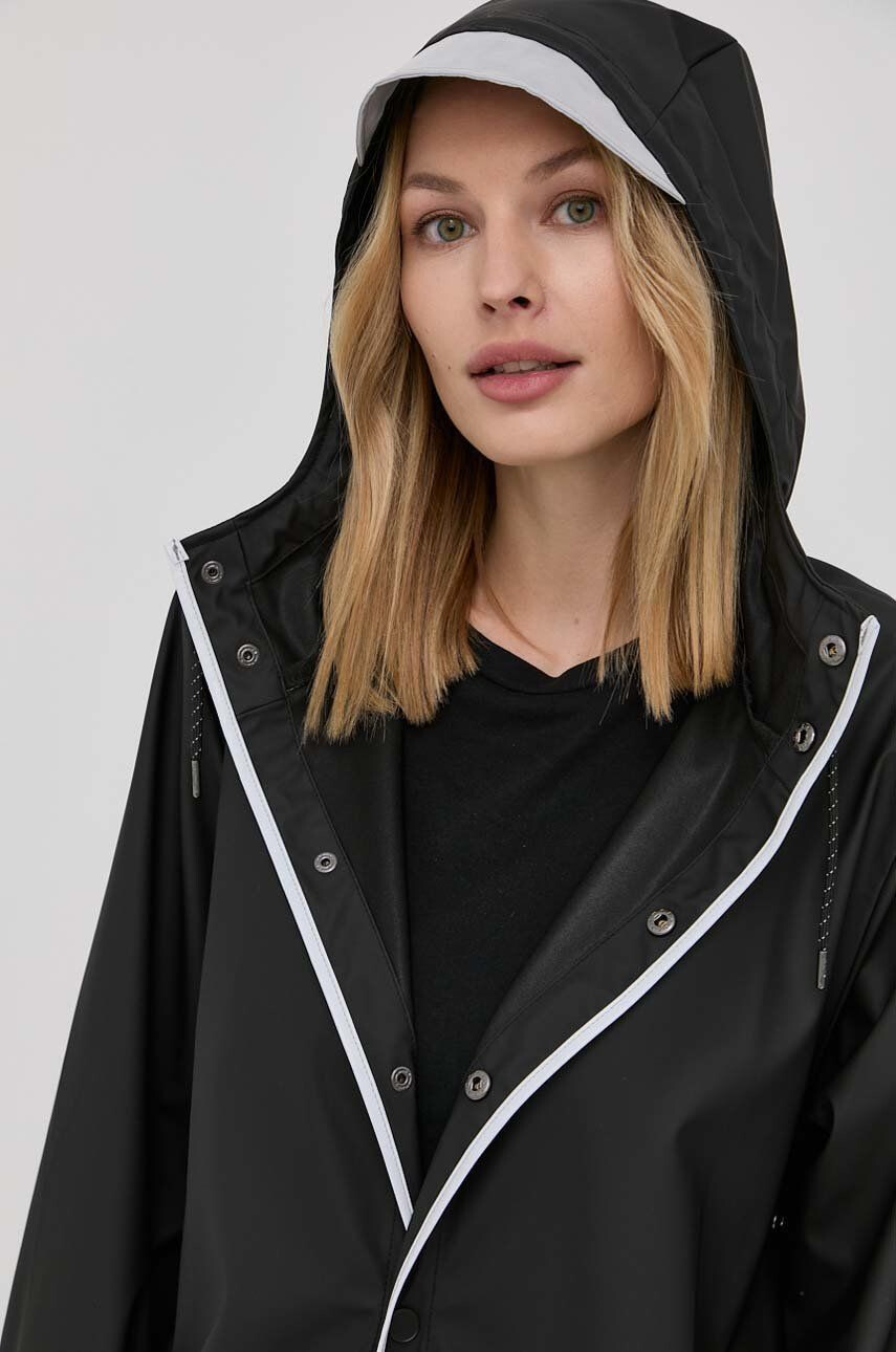 Rains Яке 18540 Long Jacket Reflective в черно с преходна изолация - Pepit.bg