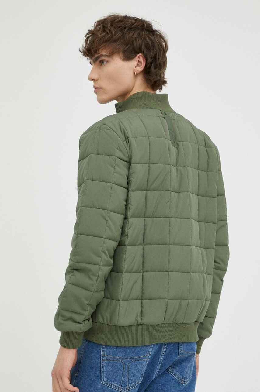 Rains Яке бомбър 18180 Liner High Neck Jacket в зелено с преходна изолация - Pepit.bg