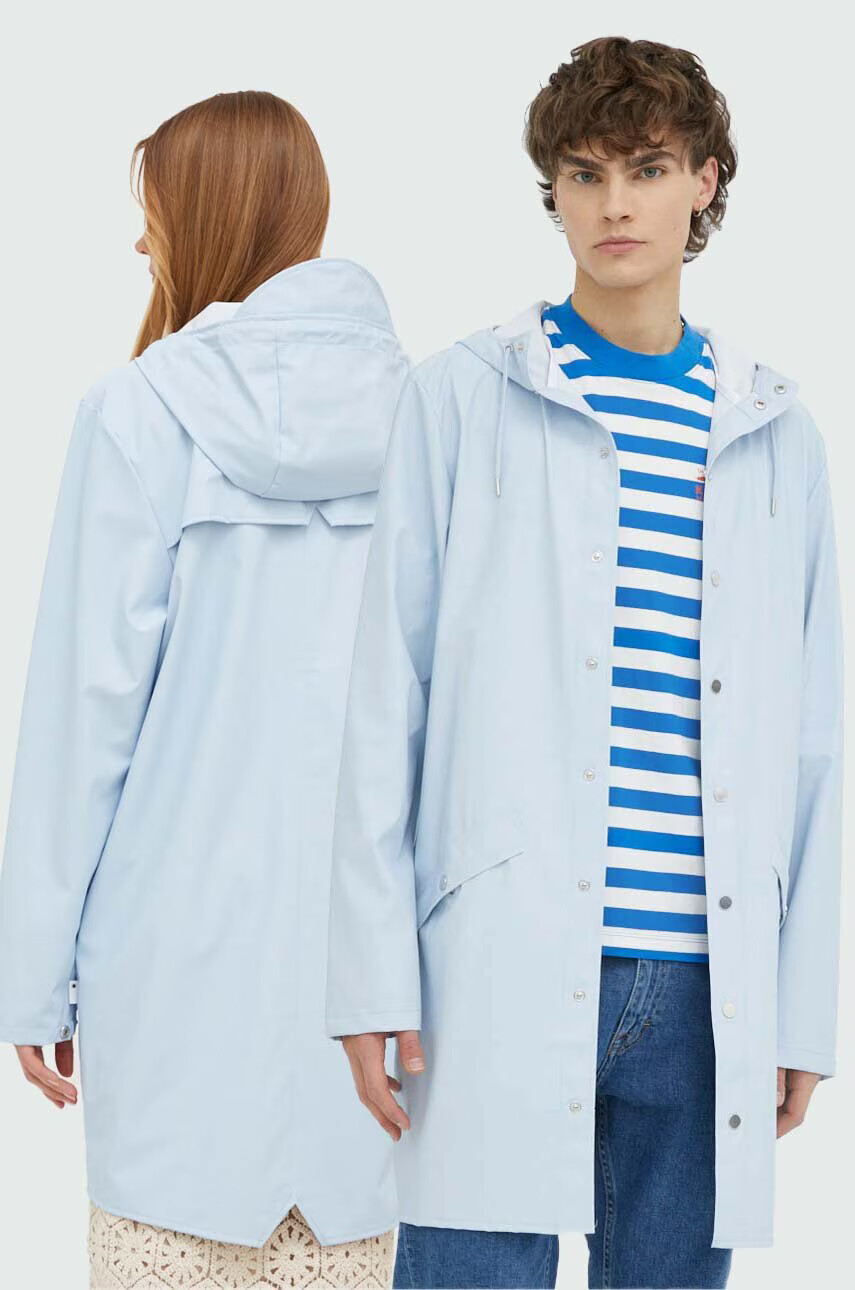Rains Непромокаемо яке 12020 Long Jacket в синьо с преходна изолация - Pepit.bg