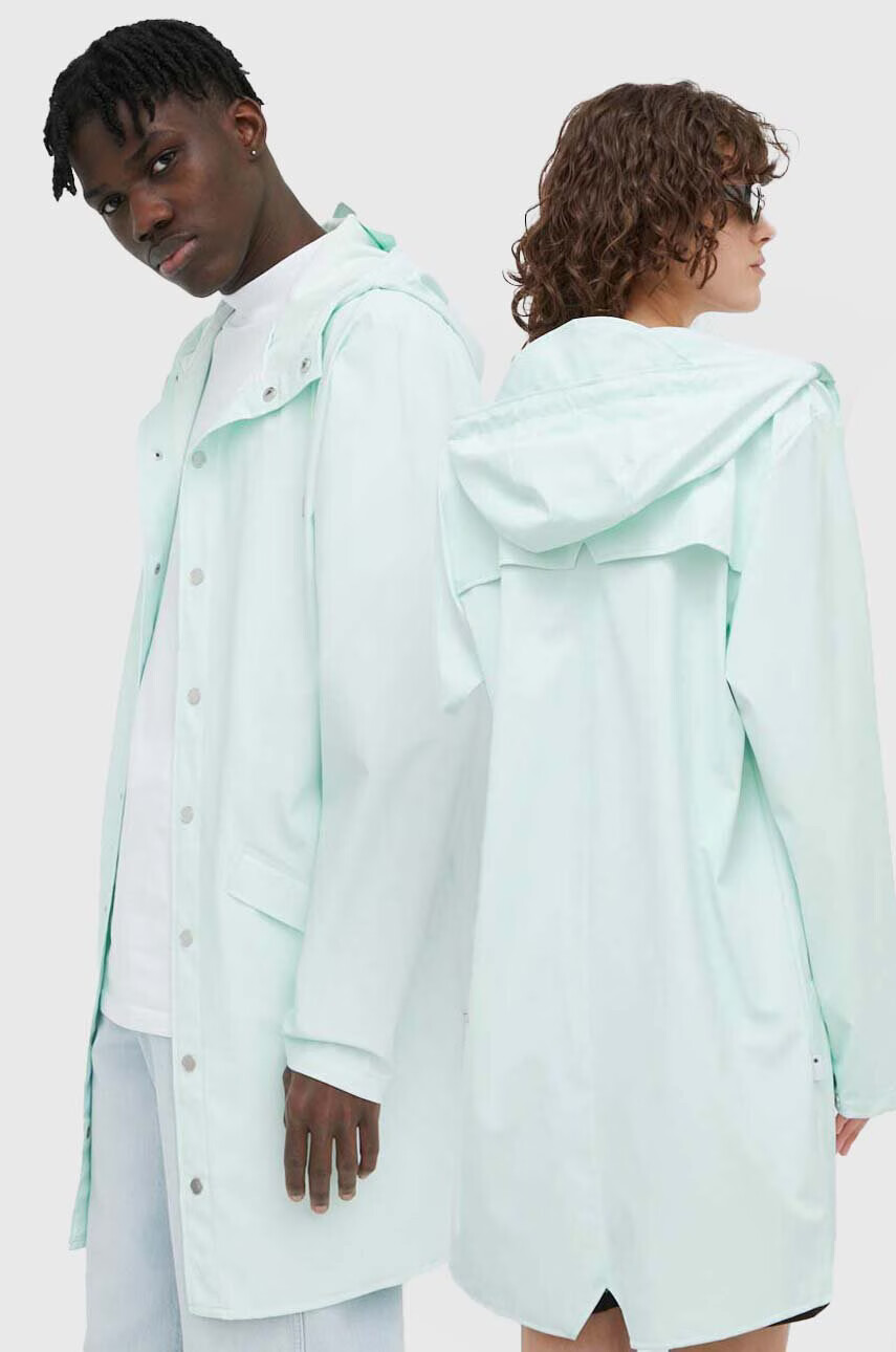Rains Непромокаемо яке 12020 Long Jacket в зелено с преходна изолация - Pepit.bg