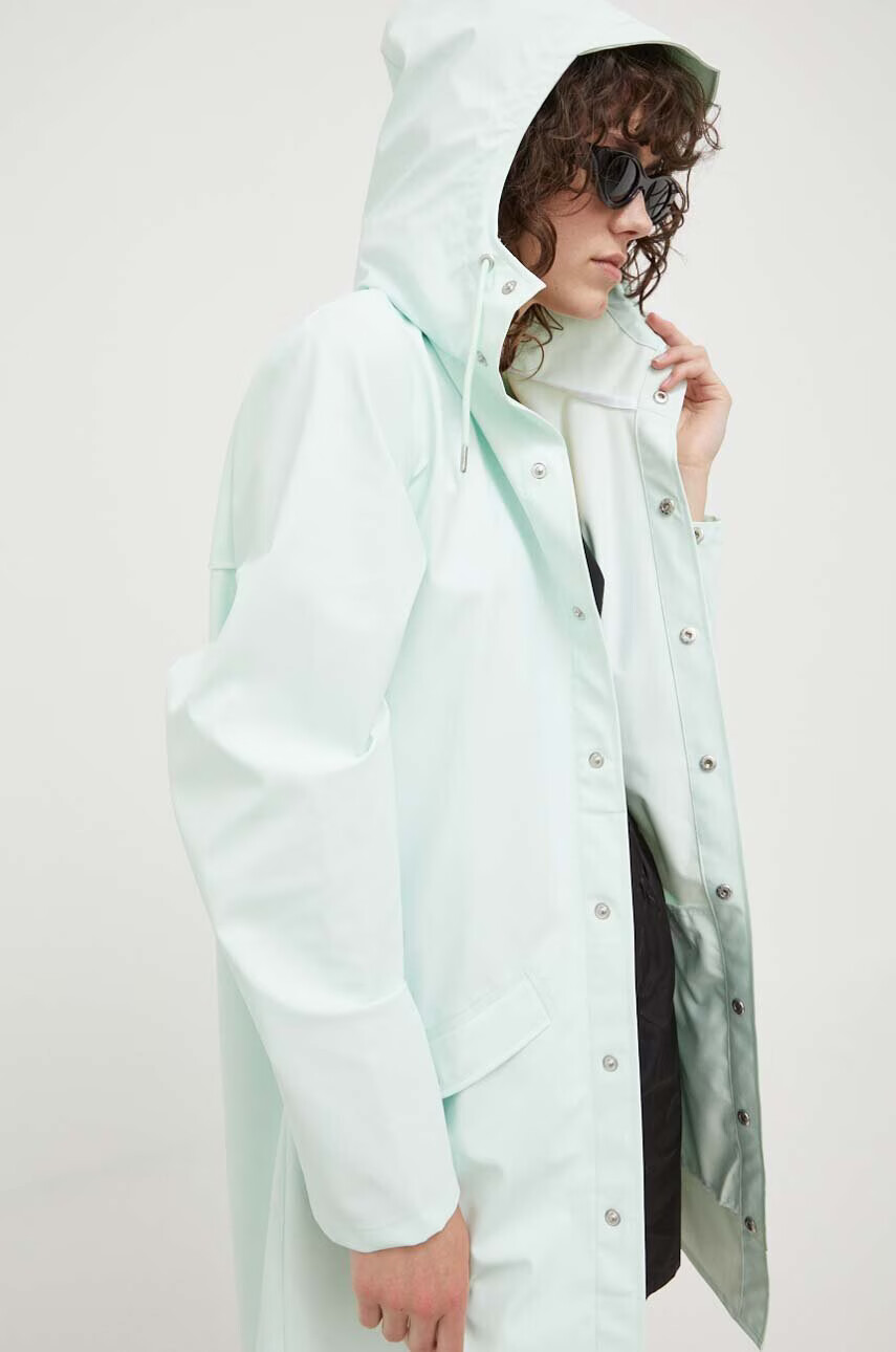 Rains Непромокаемо яке 12020 Long Jacket в зелено с преходна изолация - Pepit.bg