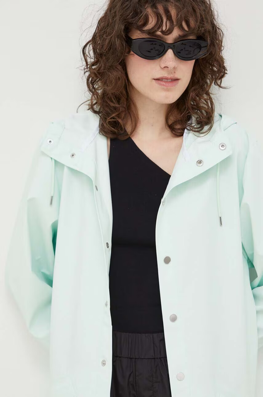 Rains Непромокаемо яке 12020 Long Jacket в зелено с преходна изолация - Pepit.bg