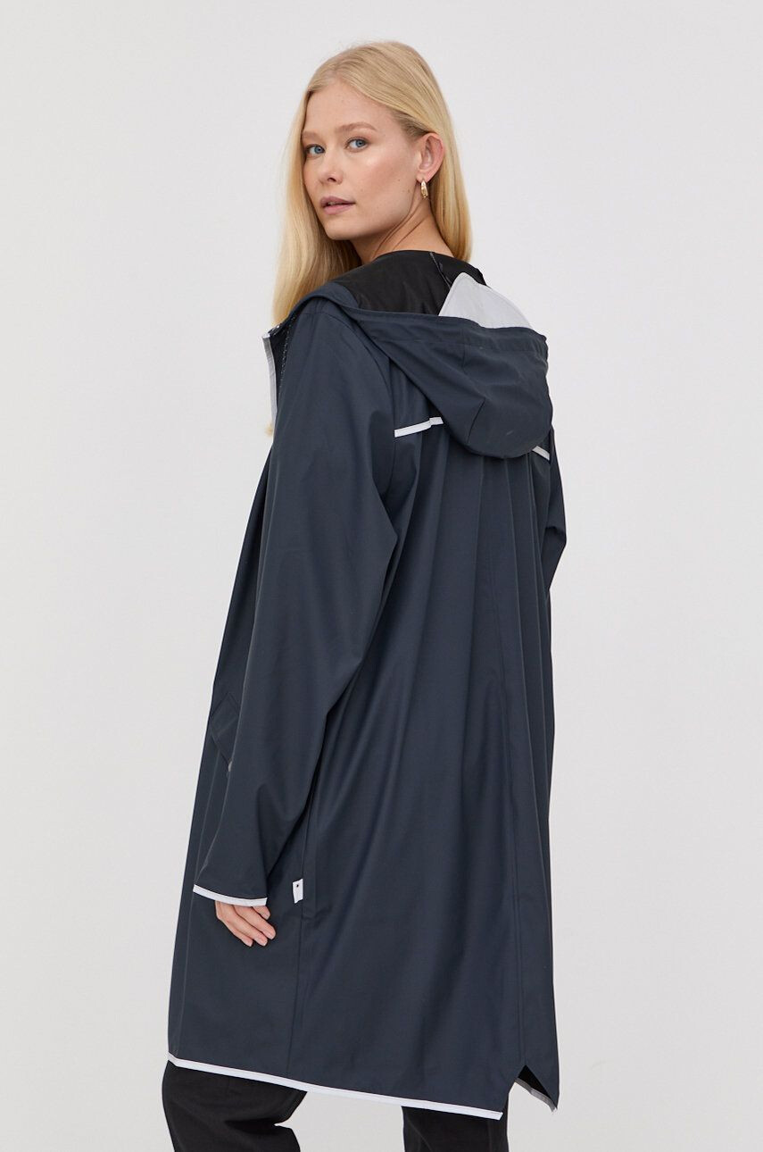 Rains Непромокаемо яке 18540 Long Jacket Reflective в тъмносиньо с преходна изолация - Pepit.bg