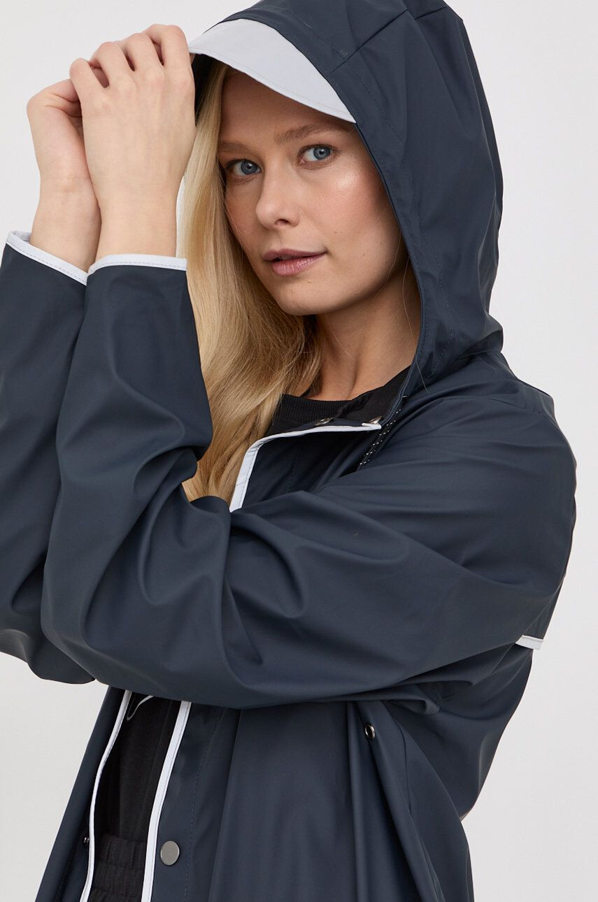 Rains Непромокаемо яке 18540 Long Jacket Reflective в тъмносиньо с преходна изолация - Pepit.bg