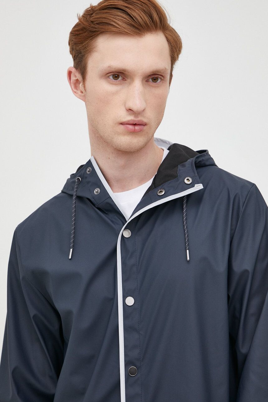 Rains Непромокаемо яке 18540 Long Jacket Reflective в тъмносиньо с преходна изолация - Pepit.bg